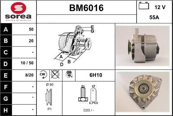 Sera BM6016 - Alternator www.molydon.hr