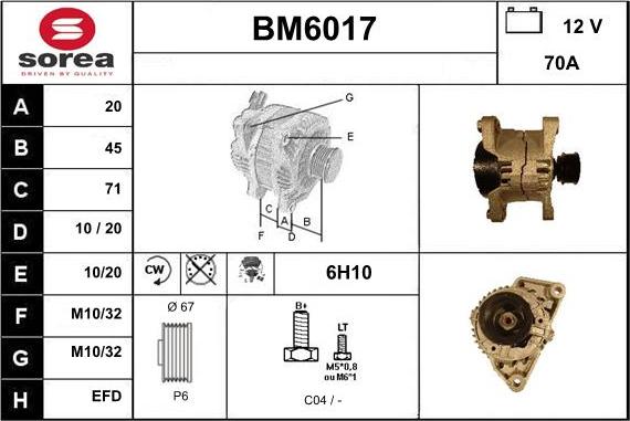 Sera BM6017 - Alternator www.molydon.hr