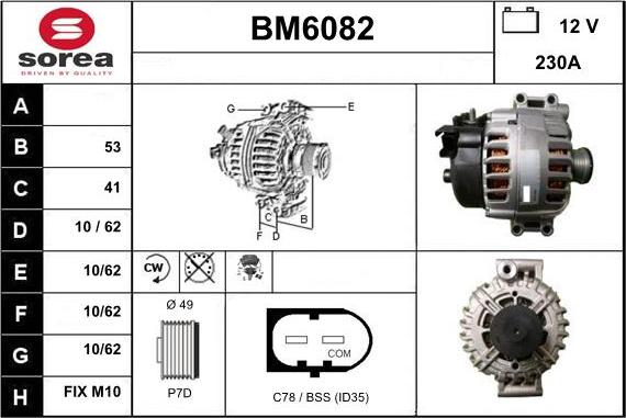 Sera BM6082 - Alternator www.molydon.hr