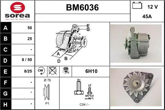 Sera BM6036 - Alternator www.molydon.hr