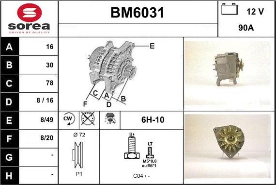 Sera BM6031 - Alternator www.molydon.hr