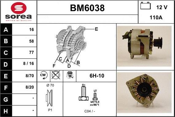 Sera BM6038 - Alternator www.molydon.hr