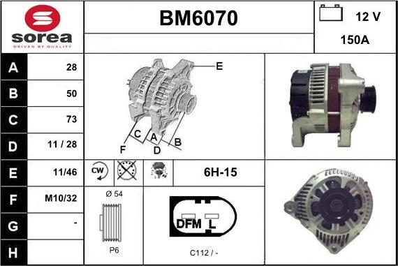 Sera BM6070 - Alternator www.molydon.hr