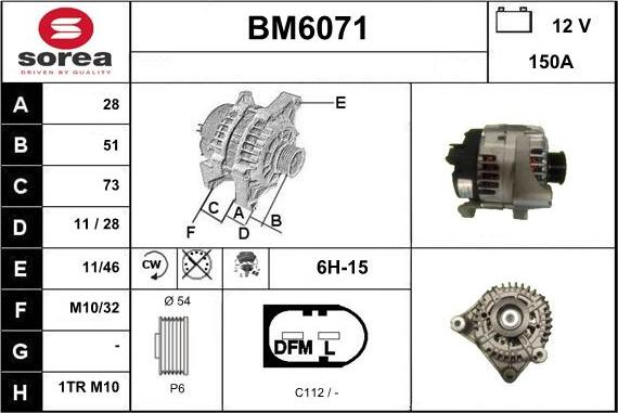 Sera BM6071 - Alternator www.molydon.hr