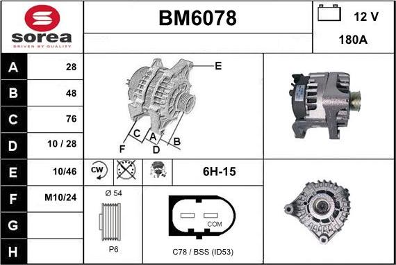 Sera BM6078 - Alternator www.molydon.hr