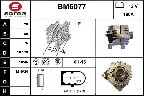 Sera BM6077 - Alternator www.molydon.hr