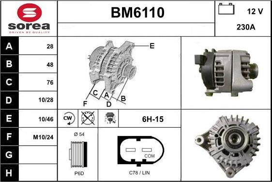 Sera BM6110 - Alternator www.molydon.hr