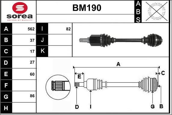 Sera BM190 - Pogonska osovina www.molydon.hr