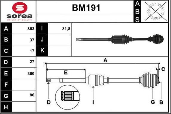 Sera BM191 - Pogonska osovina www.molydon.hr