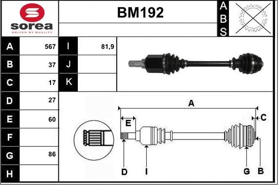 Sera BM192 - Pogonska osovina www.molydon.hr