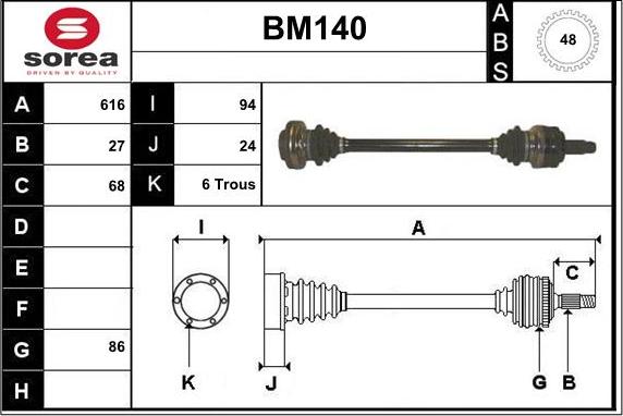 Sera BM140 - Pogonska osovina www.molydon.hr