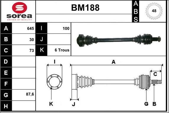 Sera BM188 - Pogonska osovina www.molydon.hr