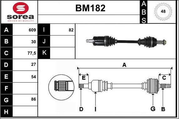 Sera BM182 - Pogonska osovina www.molydon.hr