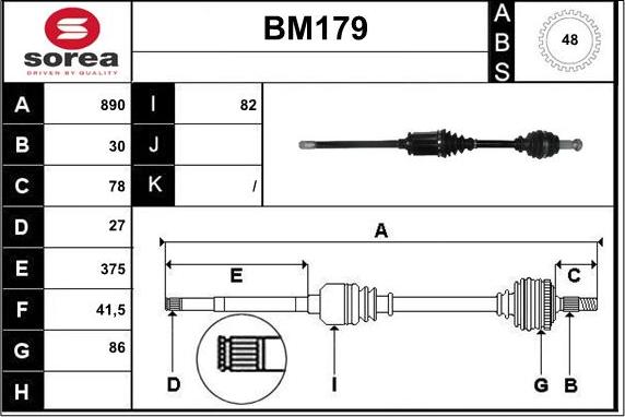 Sera BM179 - Pogonska osovina www.molydon.hr