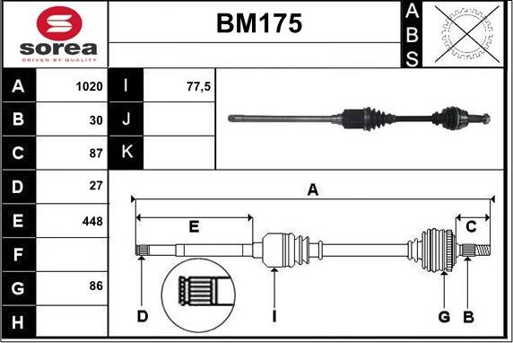 Sera BM175 - Pogonska osovina www.molydon.hr