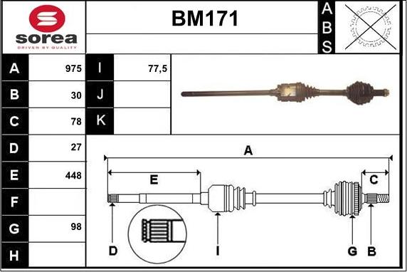 Sera BM171 - Pogonska osovina www.molydon.hr