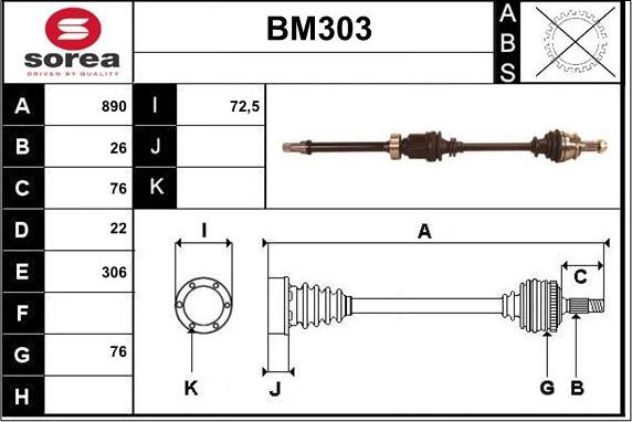 Sera BM303 - Pogonska osovina www.molydon.hr