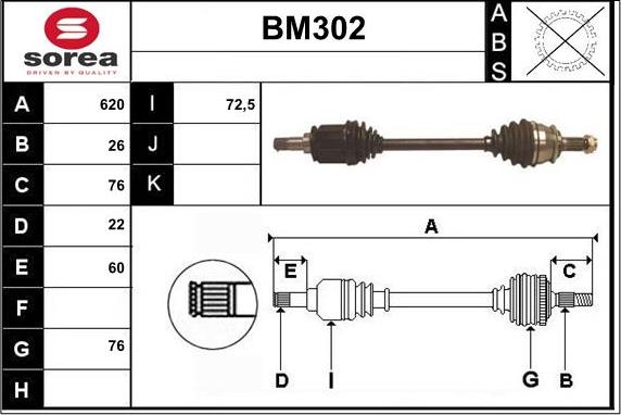 Sera BM302 - Pogonska osovina www.molydon.hr