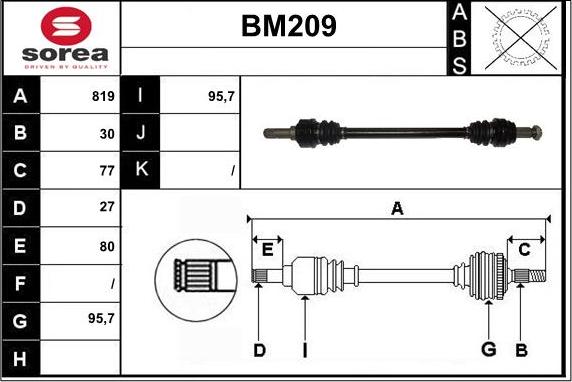 Sera BM209 - Pogonska osovina www.molydon.hr