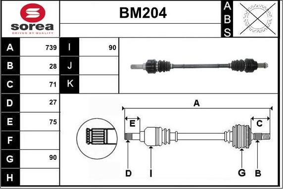 Sera BM204 - Pogonska osovina www.molydon.hr