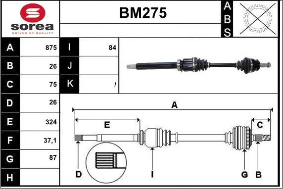 Sera BM275 - Pogonska osovina www.molydon.hr