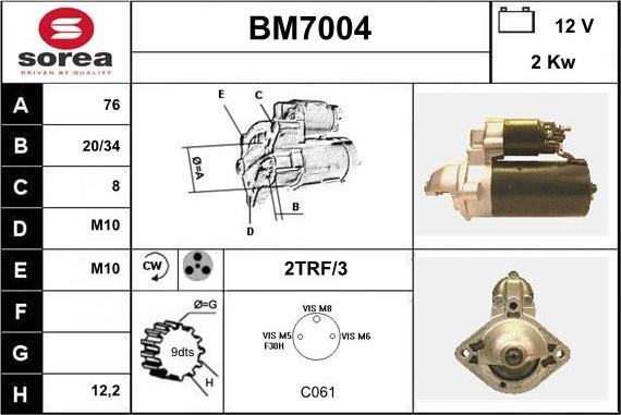 Sera BM7004 - Starter www.molydon.hr