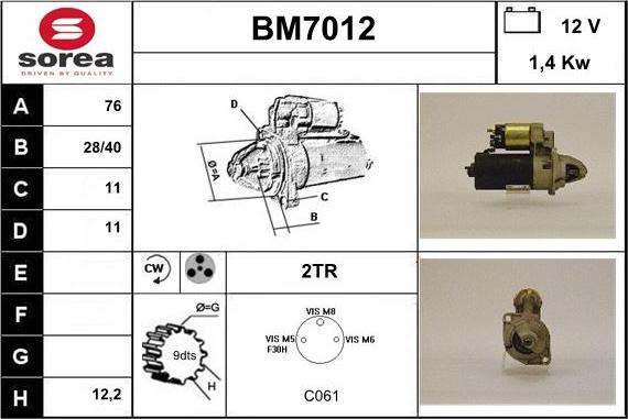 Sera BM7012 - Starter www.molydon.hr