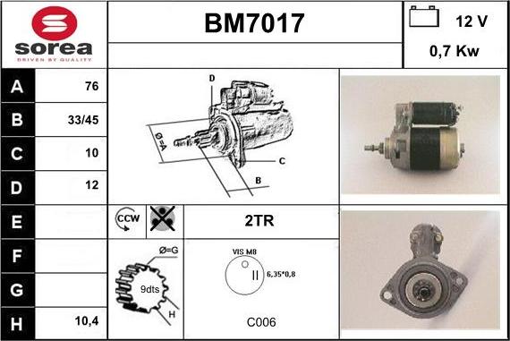 Sera BM7017 - Starter www.molydon.hr