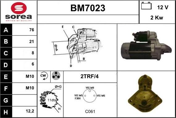 Sera BM7023 - Starter www.molydon.hr