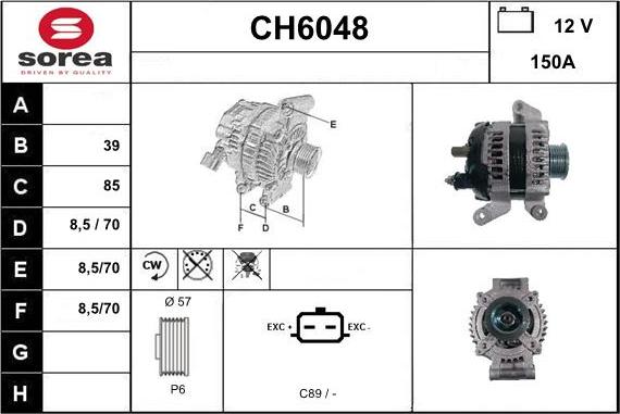 Sera CH6048 - Alternator www.molydon.hr