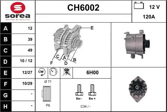 Sera CH6002 - Alternator www.molydon.hr