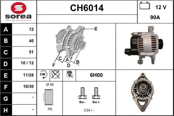 Sera CH6014 - Alternator www.molydon.hr