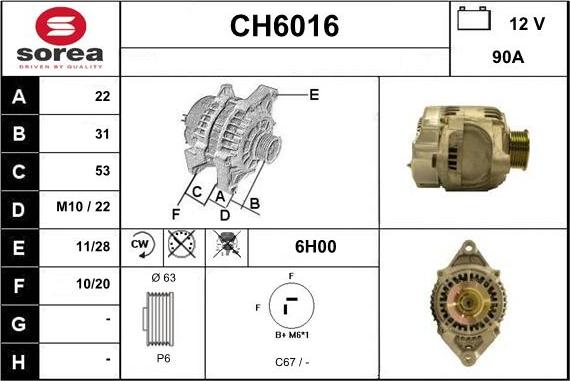 Sera CH6016 - Alternator www.molydon.hr