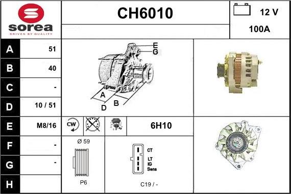 Sera CH6010 - Alternator www.molydon.hr