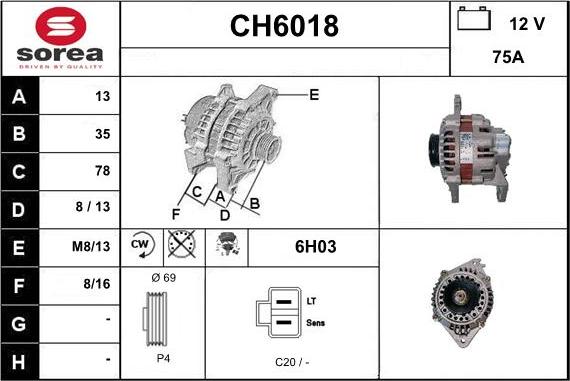 Sera CH6018 - Alternator www.molydon.hr