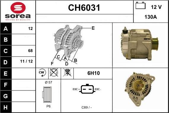 Sera CH6031 - Alternator www.molydon.hr