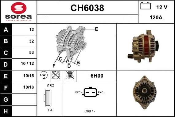 Sera CH6038 - Alternator www.molydon.hr