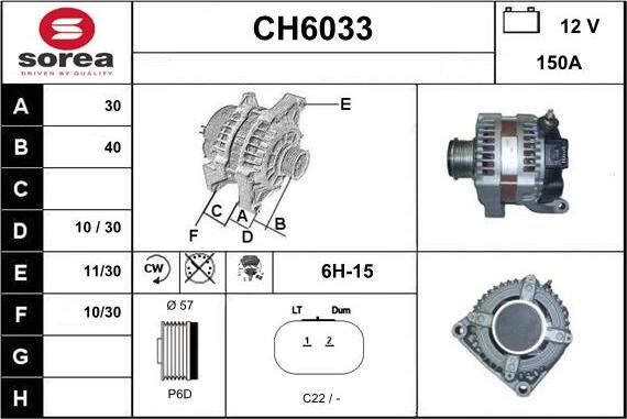 Sera CH6033 - Alternator www.molydon.hr