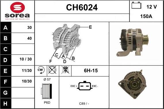 Sera CH6024 - Alternator www.molydon.hr