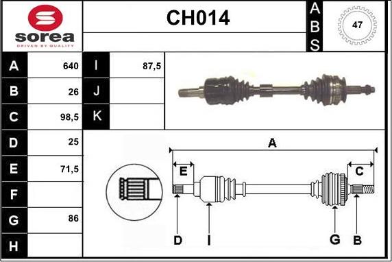 Sera CH014 - Pogonska osovina www.molydon.hr