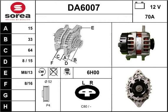 Sera DA6007 - Alternator www.molydon.hr