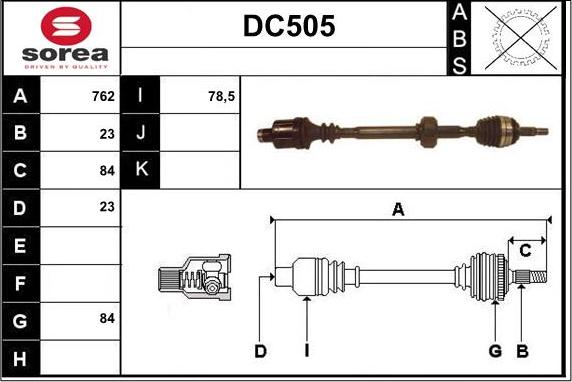 Sera DC505 - Pogonska osovina www.molydon.hr