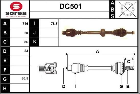 Sera DC501 - Pogonska osovina www.molydon.hr