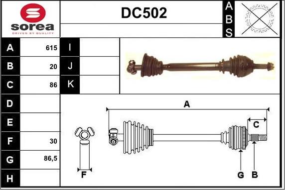 Sera DC502 - Pogonska osovina www.molydon.hr