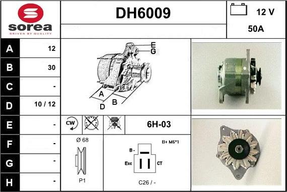 Sera DH6009 - Alternator www.molydon.hr