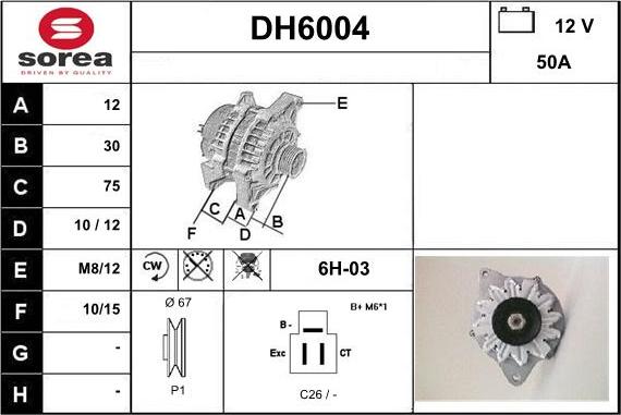 Sera DH6004 - Alternator www.molydon.hr