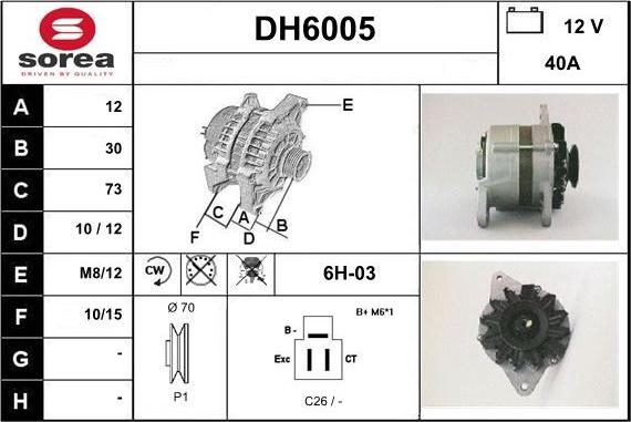 Sera DH6005 - Alternator www.molydon.hr