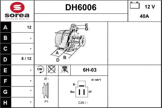 Sera DH6006 - Alternator www.molydon.hr