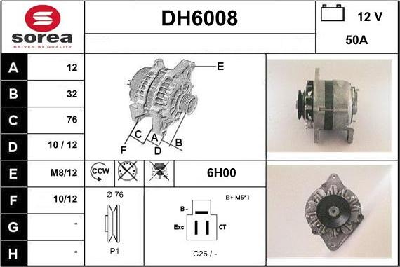 Sera DH6008 - Alternator www.molydon.hr