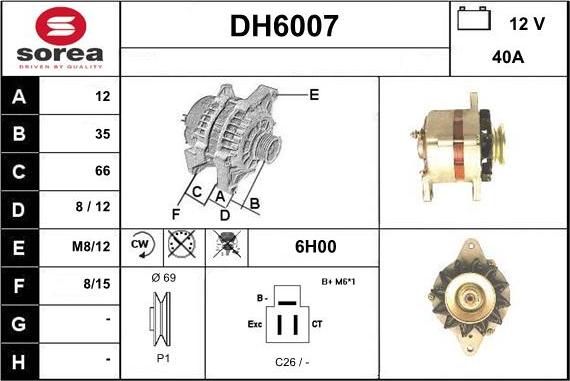 Sera DH6007 - Alternator www.molydon.hr